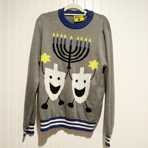 Tipsy Elves Other - Tipsy Elves Hanukkah Sweater Menorah Dreidels Mens XL